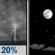 Tonight: A slight chance of showers and thunderstorms before 9pm. Mostly clear, with a low around 76. Heat index values as high as 106. East southeast wind around 0 mph. Chance of precipitation is 20%. New rainfall amounts less than a tenth of an inch possible. Tonight: Slight Chance Showers And Thunderstorms then Mostly Clear