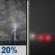 Tonight: A slight chance of showers and thunderstorms before 7pm, then areas of fog. Partly cloudy, with a low around 71. West southwest wind 0 to 5 mph. Chance of precipitation is 20%. New rainfall amounts less than a tenth of an inch possible. Tonight: Slight Chance Showers And Thunderstorms then Areas Of Fog