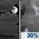 Saturday Night: Mostly Cloudy then Chance Showers And Thunderstorms
